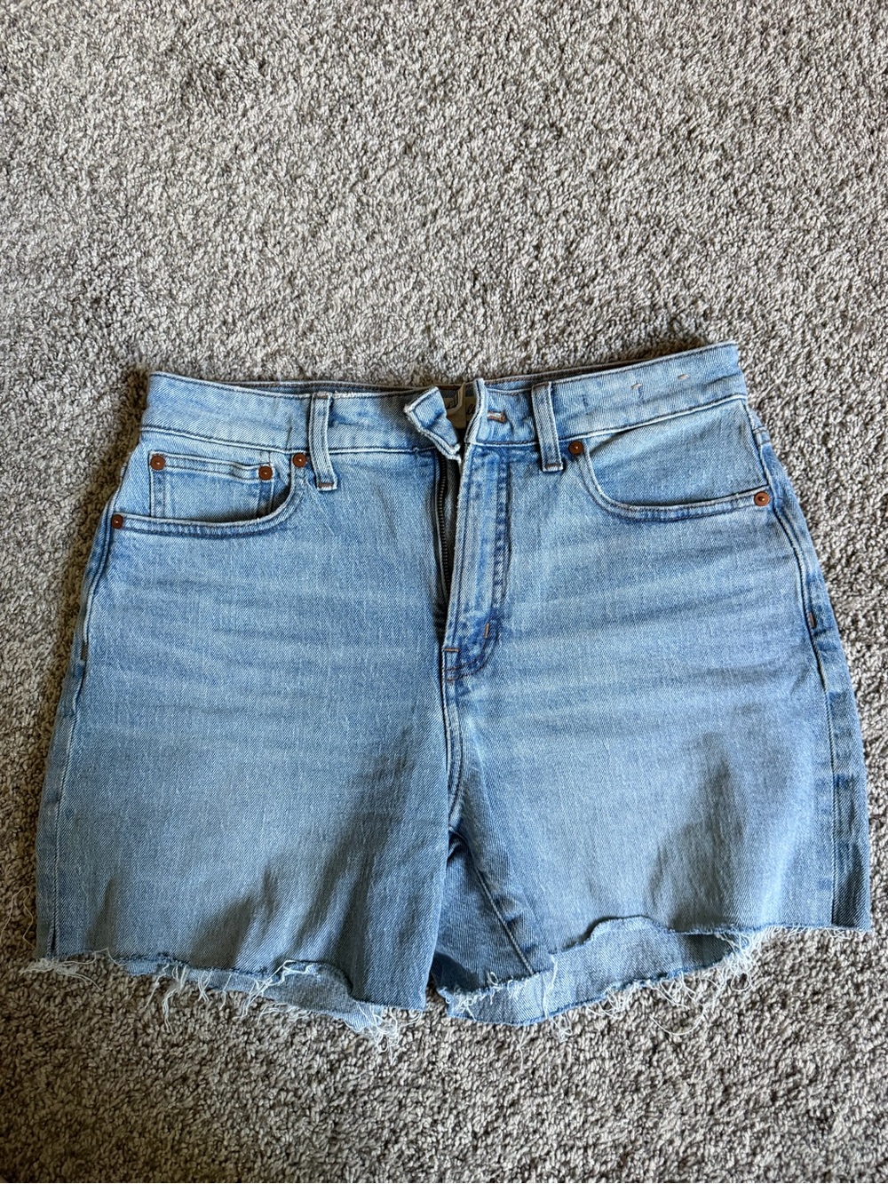 Madewell Light Wash High-Rise Denim Shorts